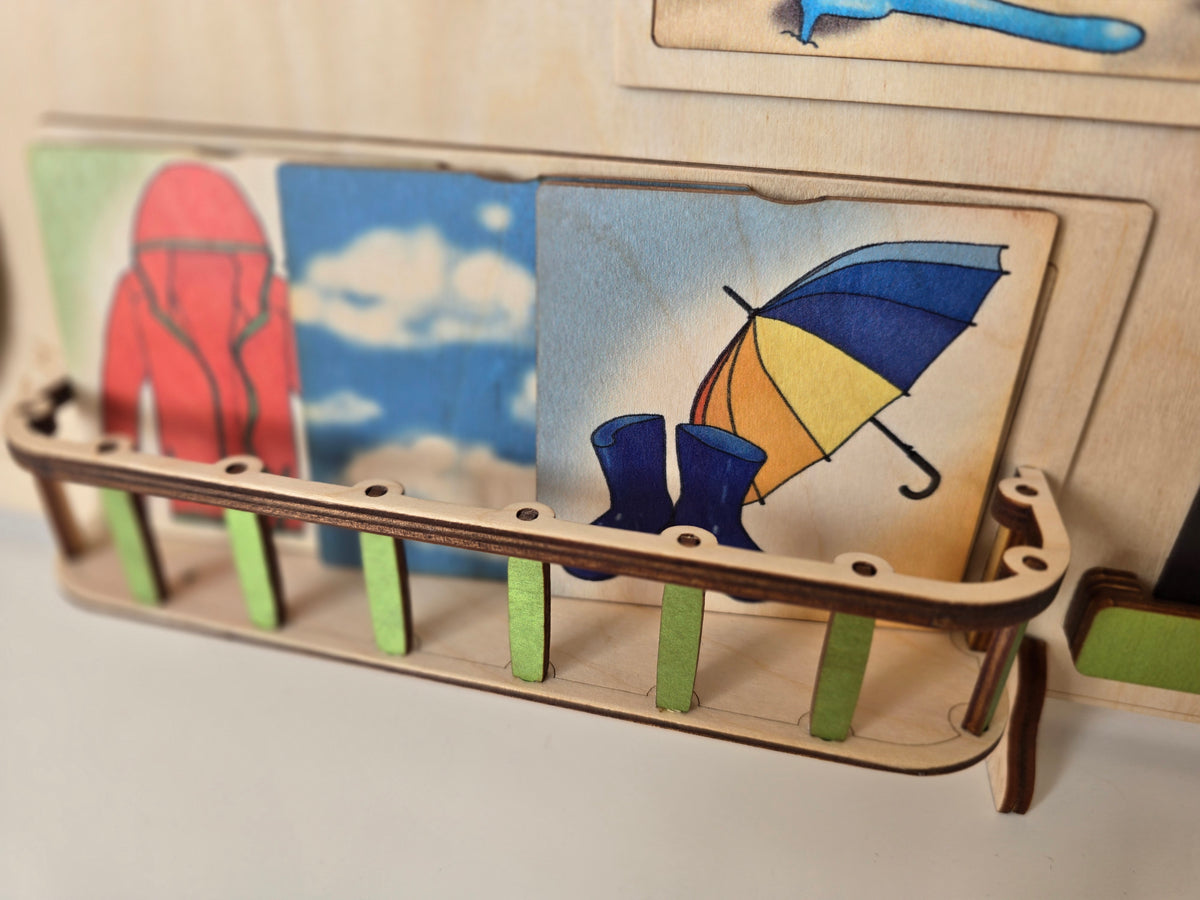 Personalized Wooden Nature Calendar – Daily Learning Through Nature, Weather & Routine | Eduletto