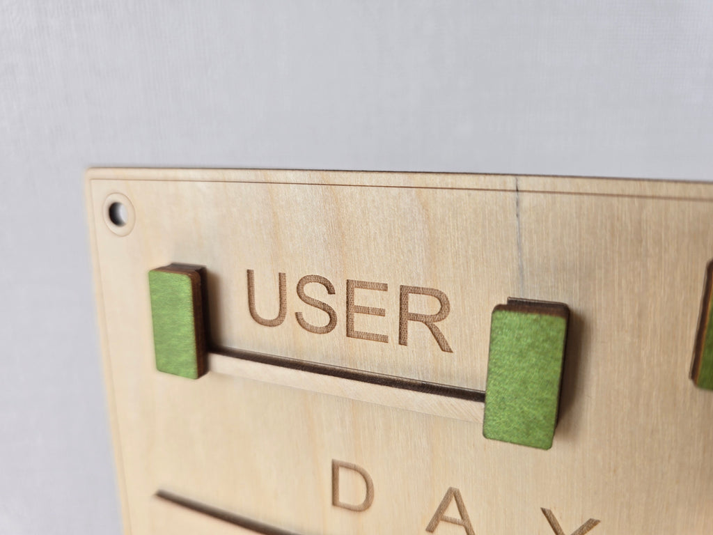 Personalized Wooden Nature Calendar – Daily Learning Through Nature, Weather & Routine | Eduletto