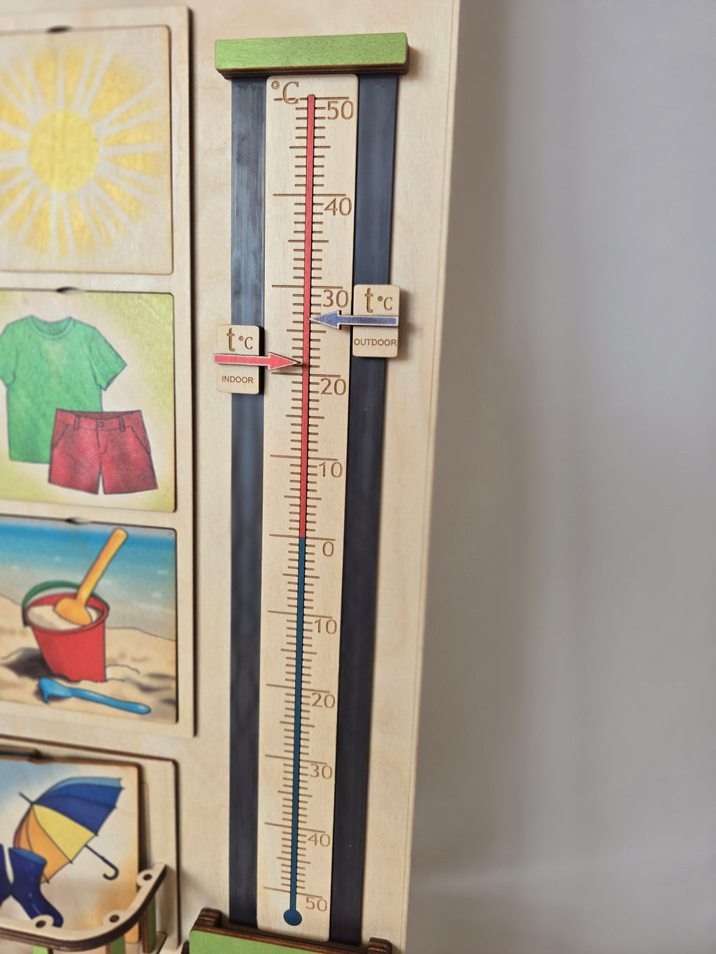 Personalized Wooden Nature Calendar – Daily Learning Through Nature, Weather & Routine | Eduletto