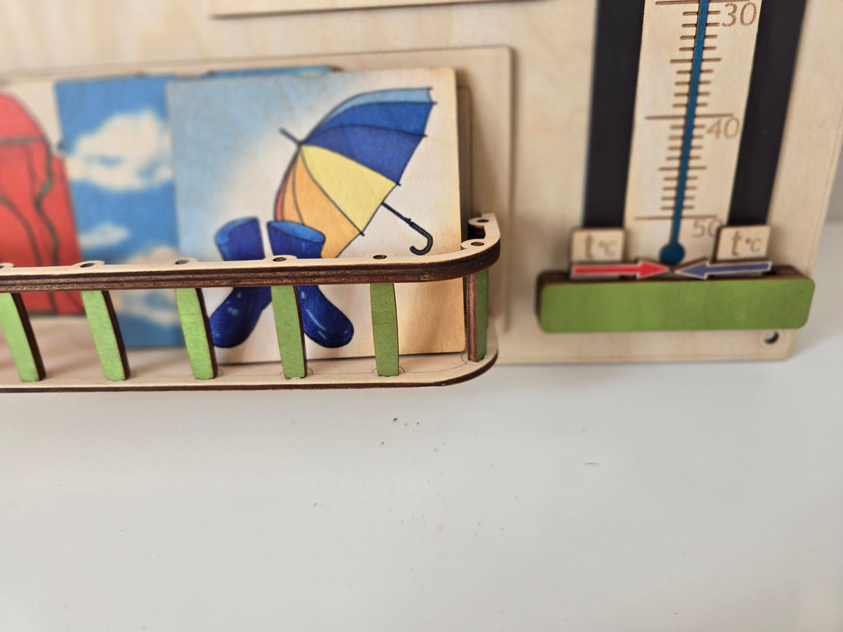 Personalized Wooden Nature Calendar – Daily Learning Through Nature, Weather & Routine | Eduletto