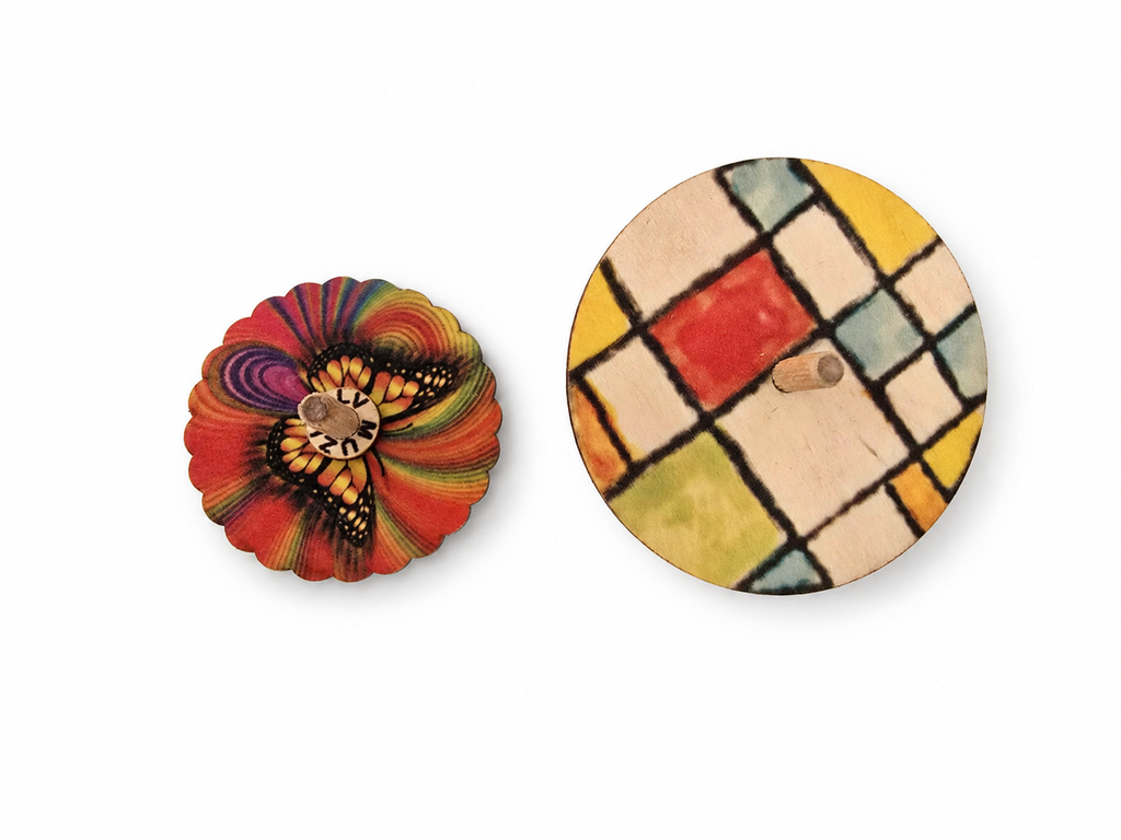 Wooden Spinning Tops Coordination Board – Develop Bilateral Coordination Through Play | Eduletto