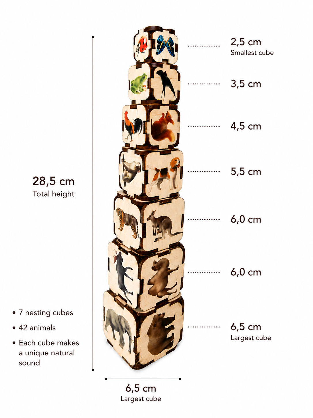Animal Sound Blocks – Explore Animals, Sound, Size &amp; Sensory Learning Through Play | Eduletto