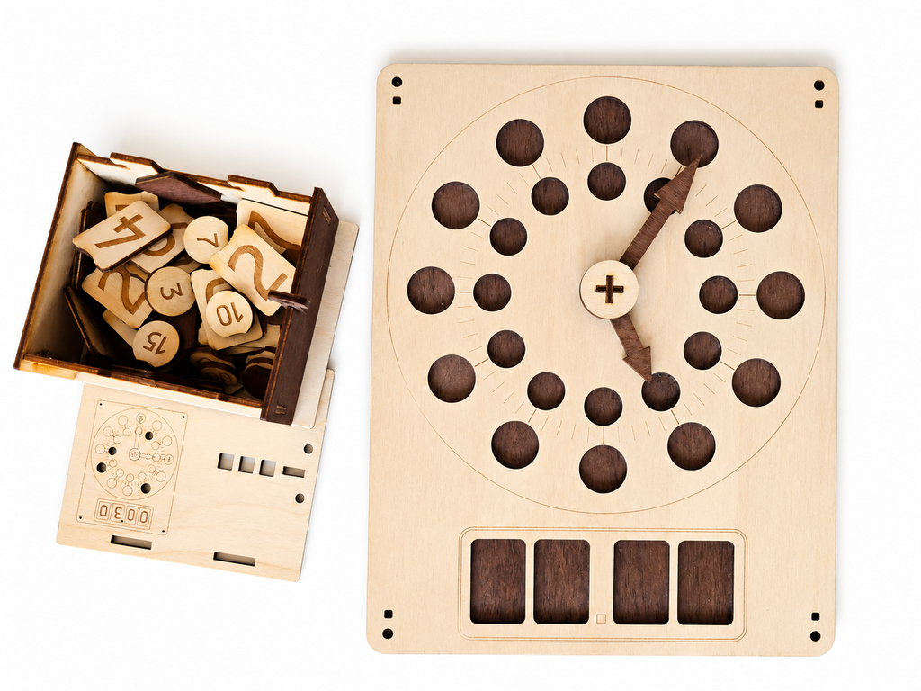 Wooden Learning Clock – Understand Analogue & Digital Time Through Hands-On Practice | Eduletto