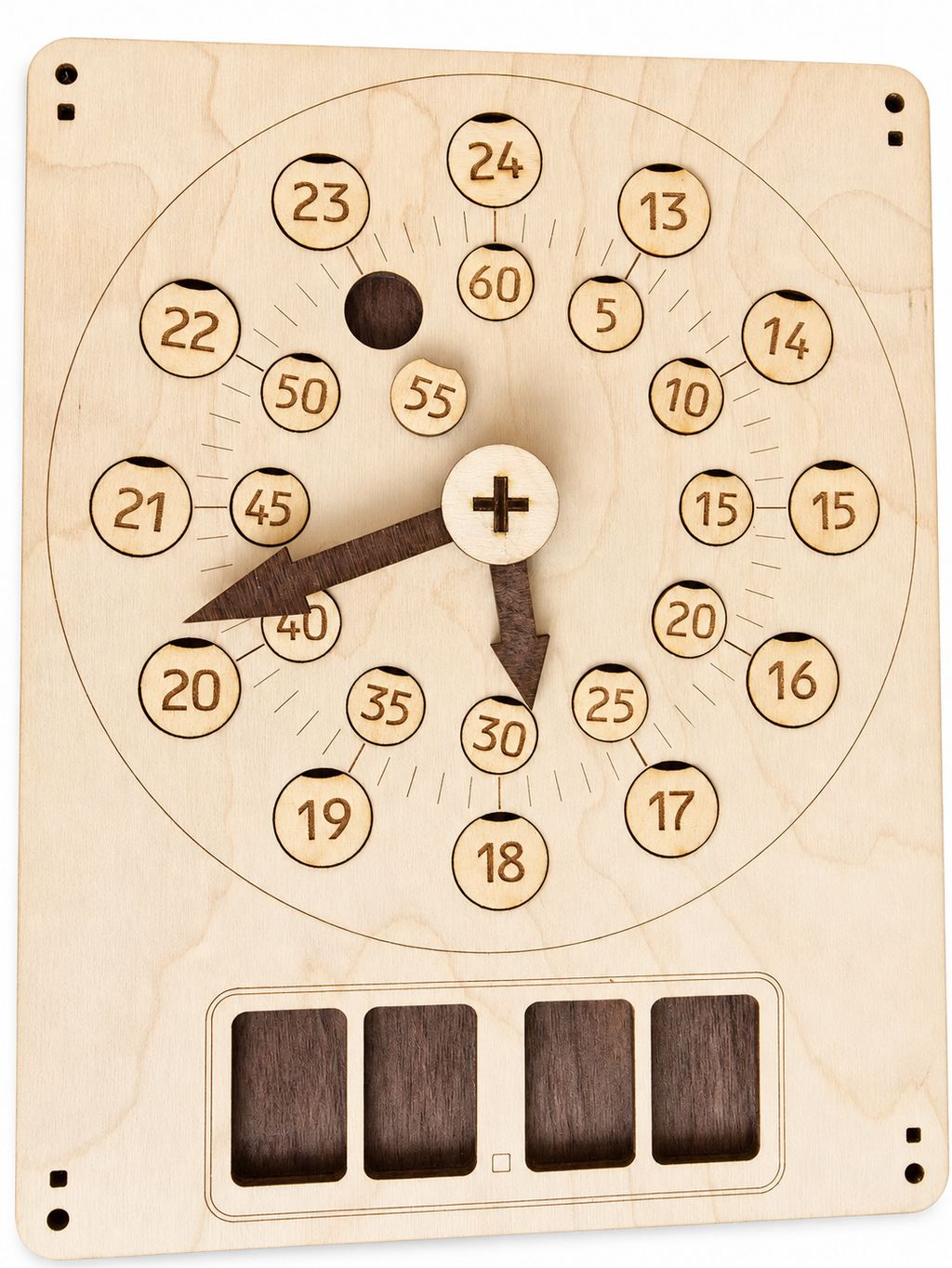 Wooden Learning Clock – Understand Analogue & Digital Time Through Hands-On Practice | Eduletto