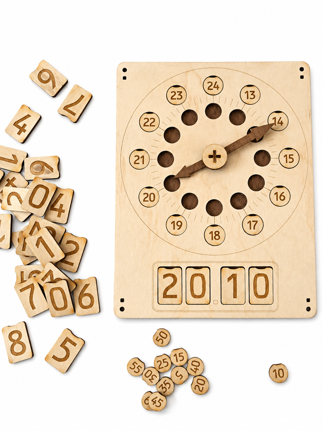 Wooden Learning Clock – Understand Analogue & Digital Time Through Hands-On Practice | Eduletto