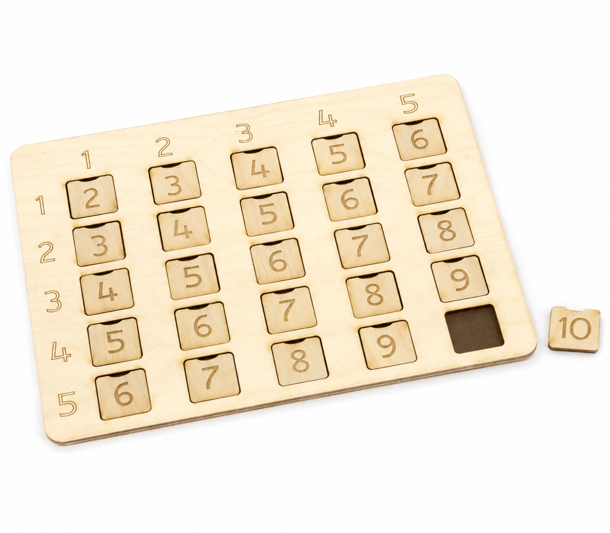 Counting Table up to 5 – Wooden Educational Math Board