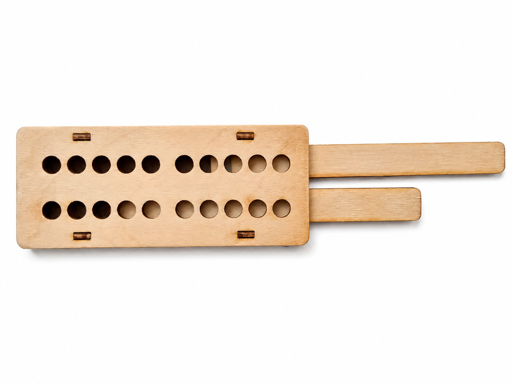 Two-Row Abacus – Wooden Educational Math &amp; Learning Tool