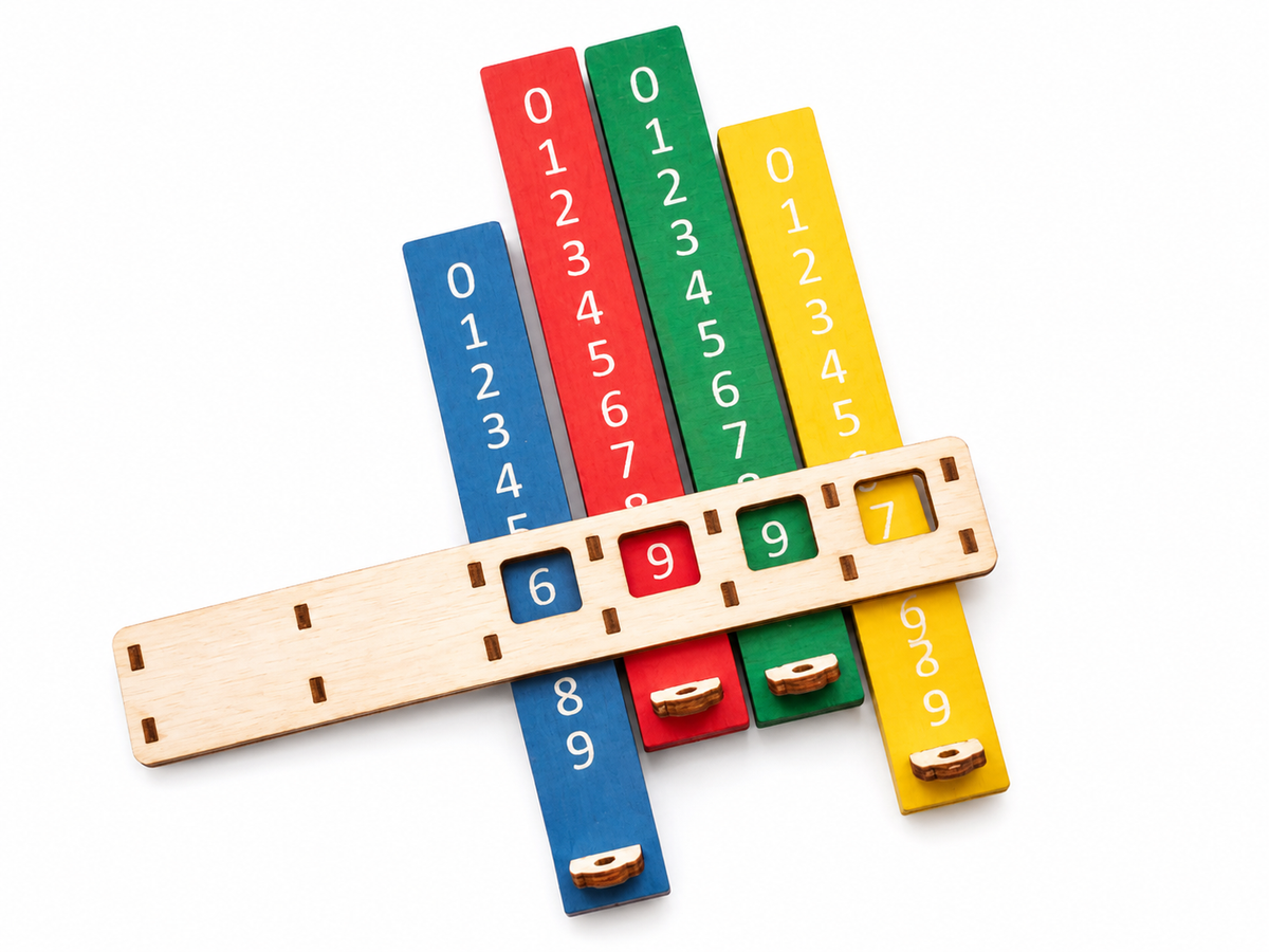 Place Value Slider – Wooden Educational Math Tool