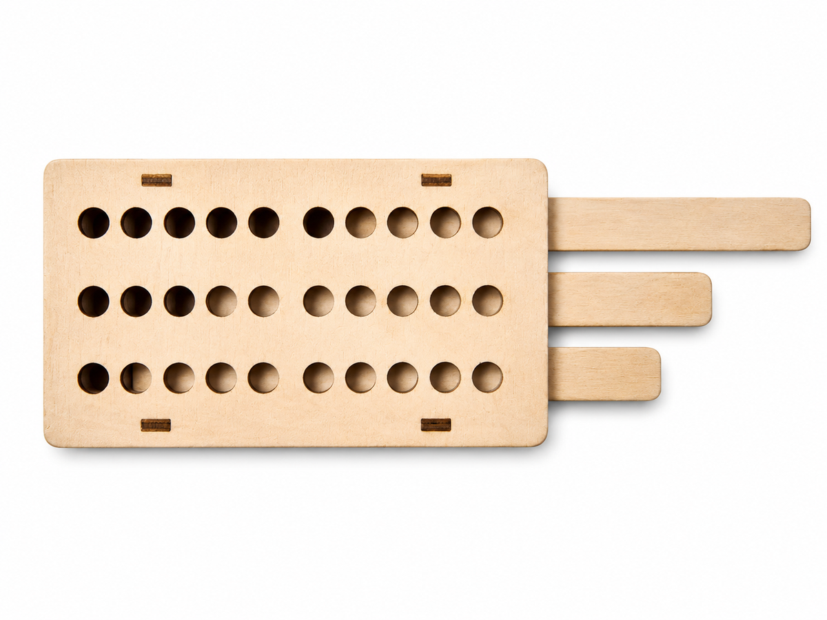 Three-Row Abacus – Wooden Educational Math &amp; Learning Tool