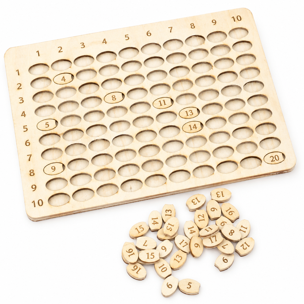 Counting Table up to 10 – Wooden Educational Math Board