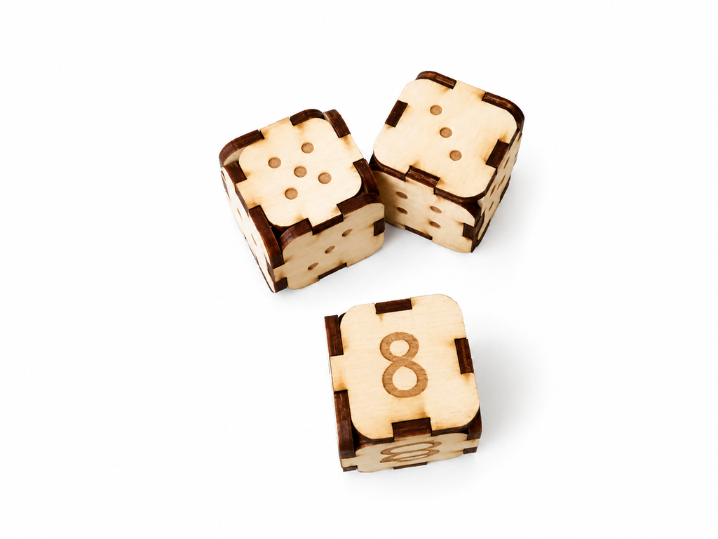 Wooden Number Cubes – Educational Math Game